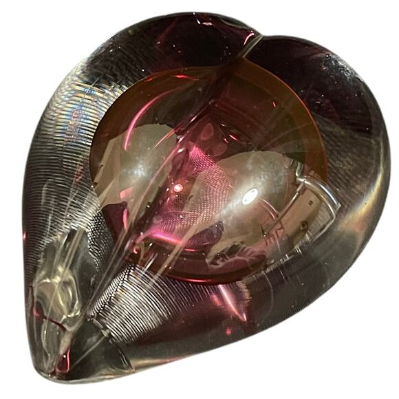 R. Lile 1999 Handblown Pink Glass Paperweight - Signed by Artist - Picture 1 of 4